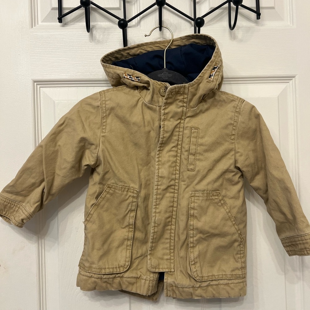 Zara Kids Beige Hooded Raincoat